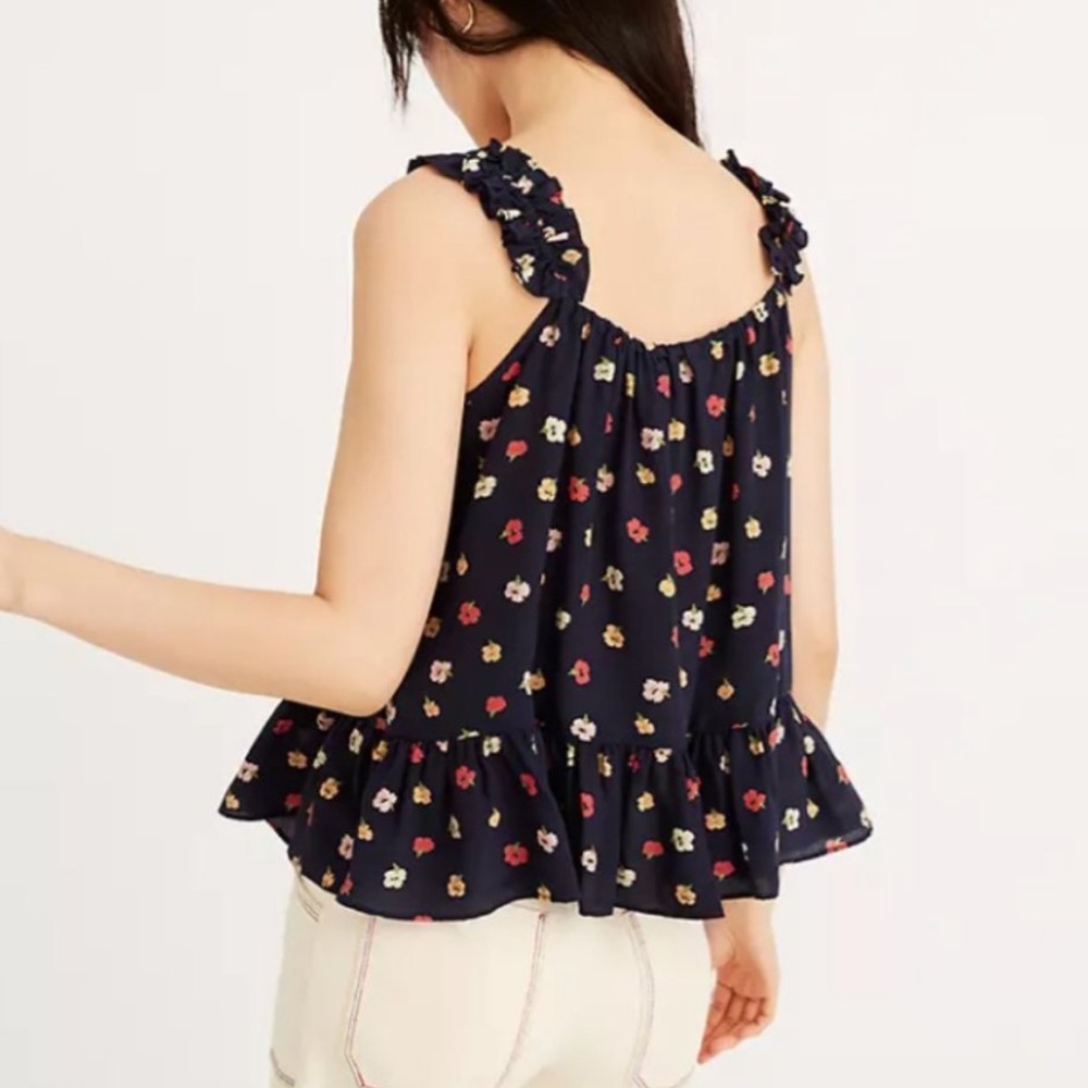 Madewell Silk Cami Ruffle Straps - Picture 2 of 3